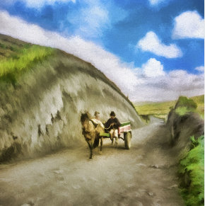 Peasants Traveling by Cart